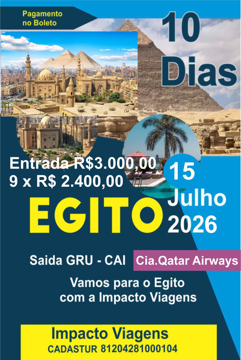 egito com a impacto viagens